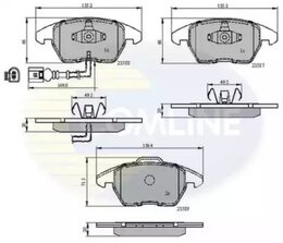 Комплект тормозных колодок COMLINE CBP11224 23587, дисковый тормоз Comline