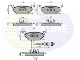 Комплект тормозных колодок COMLINE CBP1851 23130, дисковый тормоз Comline