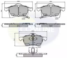Комплект тормозных колодок COMLINE CBP3583 23057, дисковый тормоз Comline