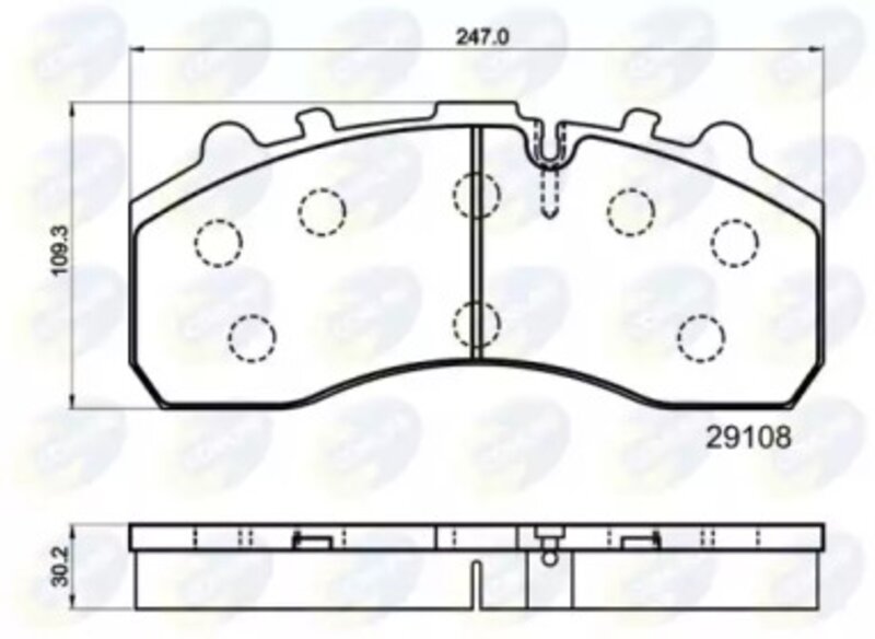Комплект тормозных колодок COMLINE CBP9042MK 29087, дисковый тормоз Comline - Фото 1