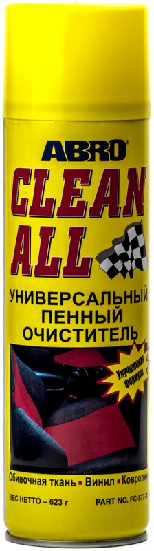 Очиститель салона пенный аэрозольный Abro FC-577 Clean All, 623 г - Фото 1