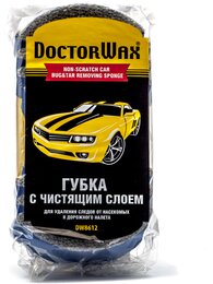 Губка с чистящим слоем для удаления следов насекомых Doctor Wax DW8612