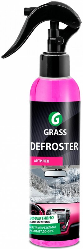 Антилед для стекол Grass Defroster, фар, зеркал и дворников до -50°С, 0,25 л - Фото 1 Антилед для стекол Grass Defroster, фар, зеркал и дворников до -50°С, 0,25 л - Фото 1