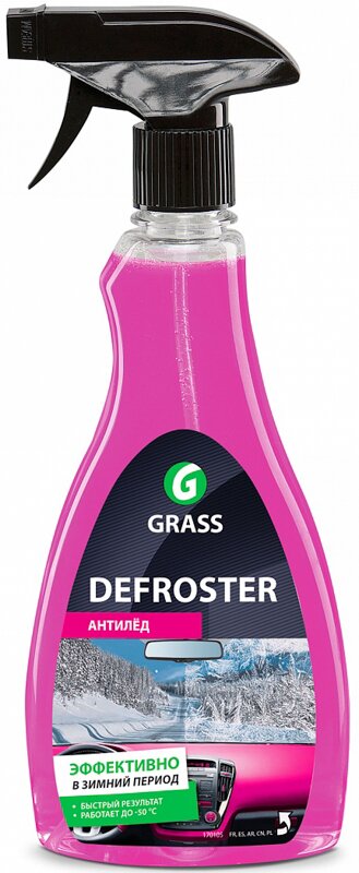 Антилед для стекол Grass Defroster, фар, зеркал и дворников до -50°С, 0,5 л - Фото 1 Антилед для стекол Grass Defroster, фар, зеркал и дворников до -50°С, 0,5 л - Фото 1