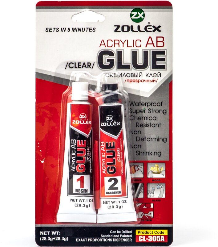 Клей-герметик універсальний ACRYLIC AB GLUE CL305A
