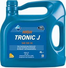 Моторное масло Aral HighTronic J SAE 5W-30 (ACEA C2), 4 л