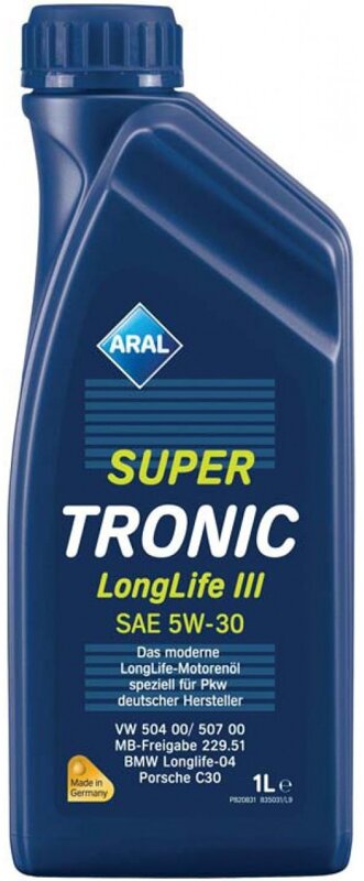 Моторное масло Aral SuperTronic Longlife III SAE 5W-30, 1 л СНЯТО С  ПРОИЗВОДСТВА купити у Дніпрі, ціна на автозапчастини з доставкою по Україні  в магазині