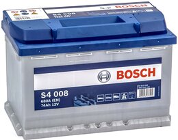 Аккумулятор Bosch S4008 74 Ah 680 A (-+, R)