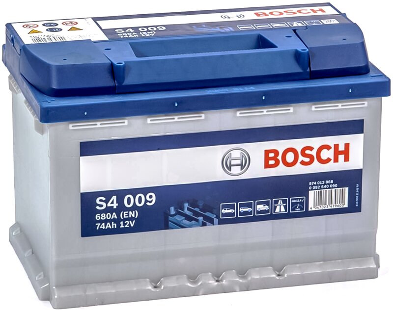 Аккумулятор Bosch S4009 74 Ah 680 A (+-, L) - Фото 1 Аккумулятор Bosch S4009 74 Ah 680 A (+-, L) - Фото 1