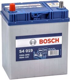 Аккумулятор Bosch S4019 40 Ah 330 A (+-, L) Asia тонкие клеммы