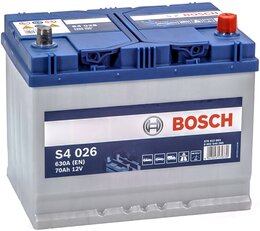 Аккумулятор Bosch S4026 70 Ah 630 A (-+, R) Asia