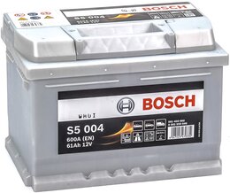 Аккумулятор Bosch S5004 61 Ah 600 A (-+, R)