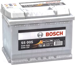 Аккумулятор Bosch S5005 63 Ah 610 A (-+, R)