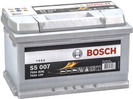 Аккумулятор Bosch S5007 74 Ah 750 A (-+, R)