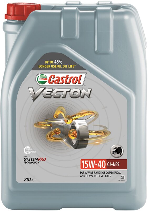 Моторное масло Castrol Vecton 15W-40 CJ-4/E9, 20 л - Фото 1 Моторное масло Castrol Vecton 15W-40 CJ-4/E9, 20 л - Фото 1