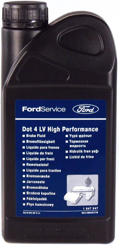 Genuine Ford Brake Fluid Dot 4 LV High Performance 1 Litre 1847947