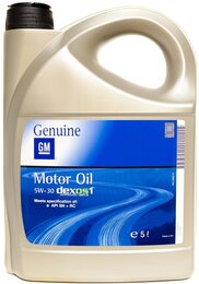 Синтетическое моторное масло GM Motor Oil 5W-30 Dexos1, 5 л