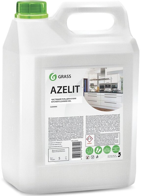 Гелевое средство для очистки кухни Grass Azelit-Gel, 5,4 кг - Фото 1 Гелевое средство для очистки кухни Grass Azelit-Gel, 5,4 кг - Фото 1