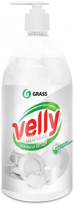 Средство для мытья посуды Grass Velly Neutral, 1 л - Фото 1 Средство для мытья посуды Grass Velly Neutral, 1 л - Фото 1