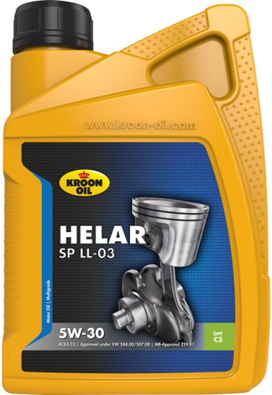 Моторное масло Kroon Oil Helar SP LL-03 5W-30 (VW 504.00/507.00), 1 л - Фото 1