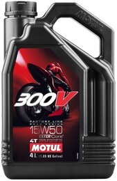 Моторное масло Motul 300V 4T Factory Line Road Racing SAE 15W50, 4 л