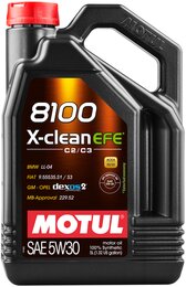 Моторное масло Motul 8100 X-clean EFE SAE 5W-30, 5 л