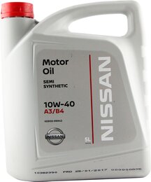 Моторное масло Nissan Motor Oil 10W-40 A3/B4, 5 л