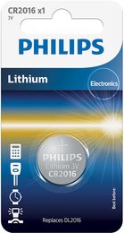 Батарея кнопковая Philips Lithium 3V CR2016 x1 (1 шт.)