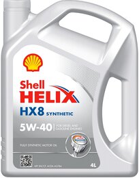 Моторное масло Shell Helix HX8 Synthetic 5W-40, 4 л