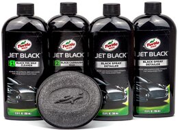 Набор для черного авто Turtle Wax Jet Black Black Box Finish Kit 4x355 мл - Фото 4