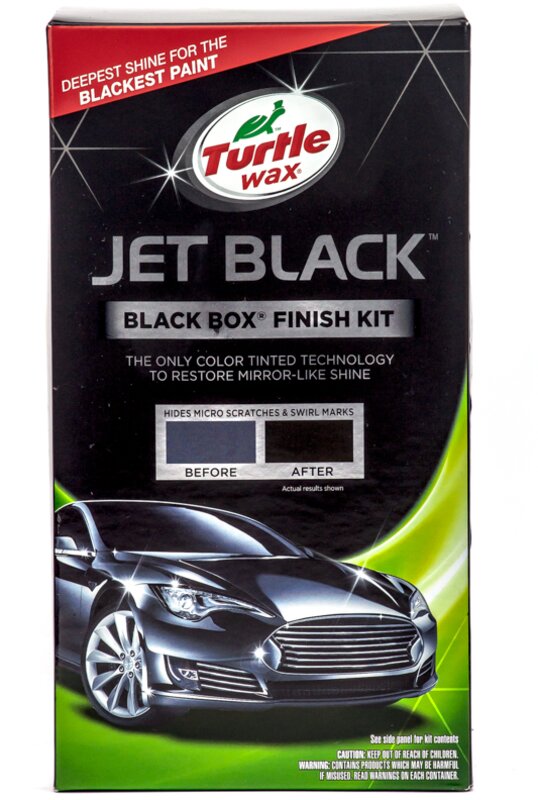 Набор для черного авто Turtle Wax Jet Black Black Box Finish Kit 4x355 мл - Фото 1