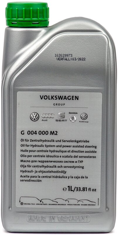 Жидкость для гидроусилителя руля VAG G004000M2 Power Steering Fluid, 1 л  купити у Дніпрі, ціна на автозапчастини з доставкою по Україні в магазині