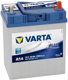 Аккумулятор Varta Blue Dynamic A14 40 A-h 330 A (-+, R) Asia тонкие клеммы