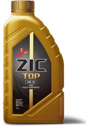 Синтетическое моторное масло на основе ПАО ZIC TOP 5W-30, 1 л