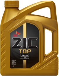 Синтетическое моторное масло на основе ПАО ZIC TOP 5W-30, 4 л