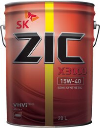 Дизельное моторное масло ZIC X3000 15W-40, 20 л