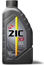 Синтетическое моторное масло ZIC X7 5W-40, 1 л