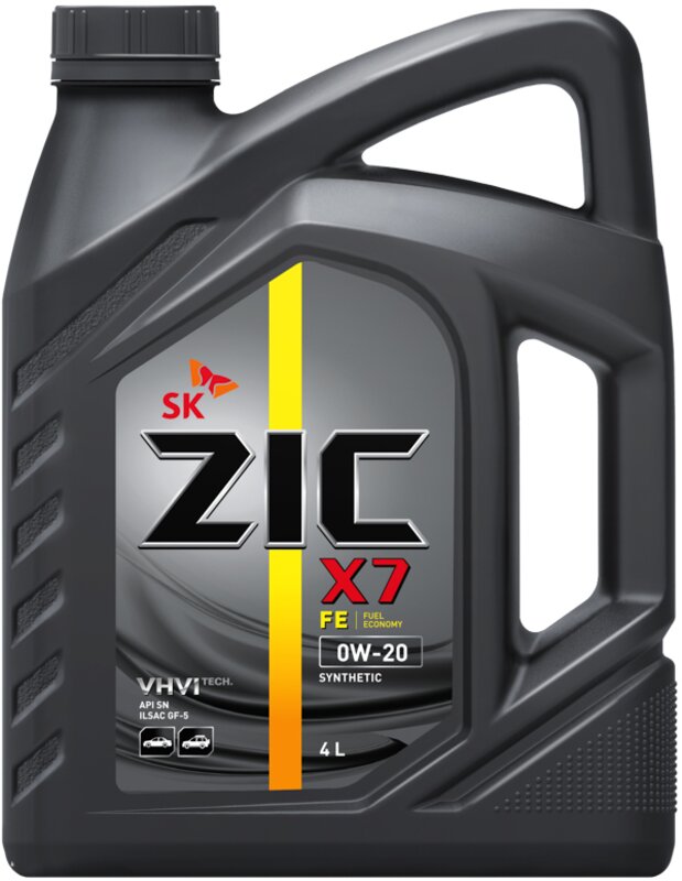 Синтетическое моторное масло ZIC X7 FE 0W-20, 4 л - Фото 1