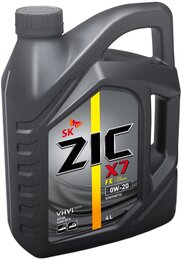Синтетическое моторное масло ZIC X7 FE 0W-20, 4 л - Фото 2