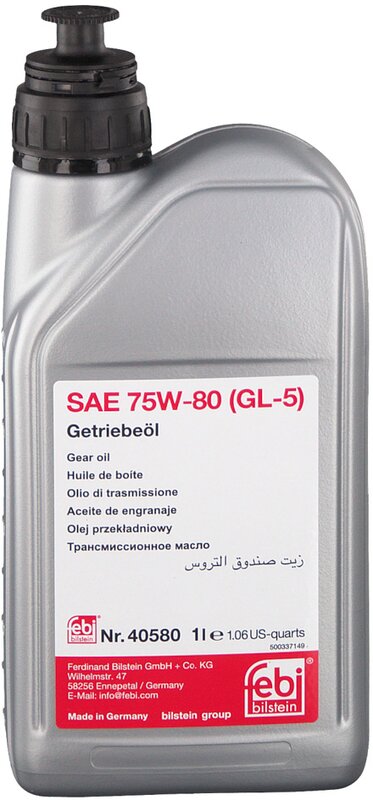 Трансмиссионное масло Febi Bilstein 40580 Gear Oil SAE 75W-80 (GL