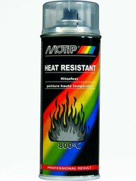 Лак аэрозольный высокотемпературный 800⁰С Motip Heat Resistant, 400 мл
