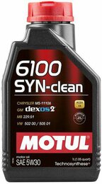 Моторное масло Motul 6100 Syn-Clean SAE 5W-30, 1 л