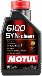 Моторное масло Motul 6100 Syn-Clean SAE 5W-40, 1 л