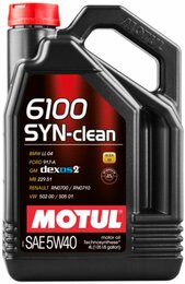 Моторное масло Motul 6100 Syn-Clean SAE 5W-40, 4 л