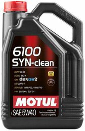 Моторное масло Motul 6100 Syn-Clean SAE 5W-40, 5 л