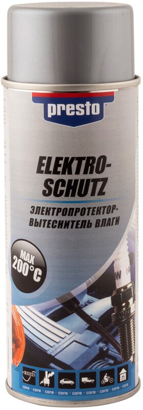 Аэрозольный электропротектор вытеснитель влаги Presto Elektro Schutz, 400 мл - Фото 1 Аэрозольный электропротектор вытеснитель влаги Presto Elektro Schutz, 400 мл - Фото 1