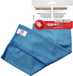Салфетка из микрофибры для стекол ProSwissCar MF-04 35х40 см голубая