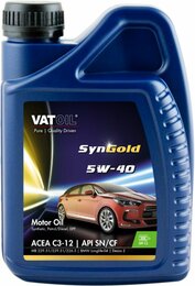 Моторное масло VatOil SynGold 5W-40, 1 л