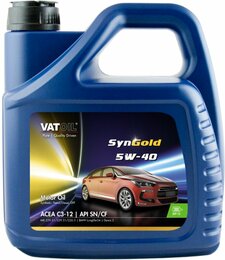 Моторное масло VatOil SynGold 5W-40, 4 л