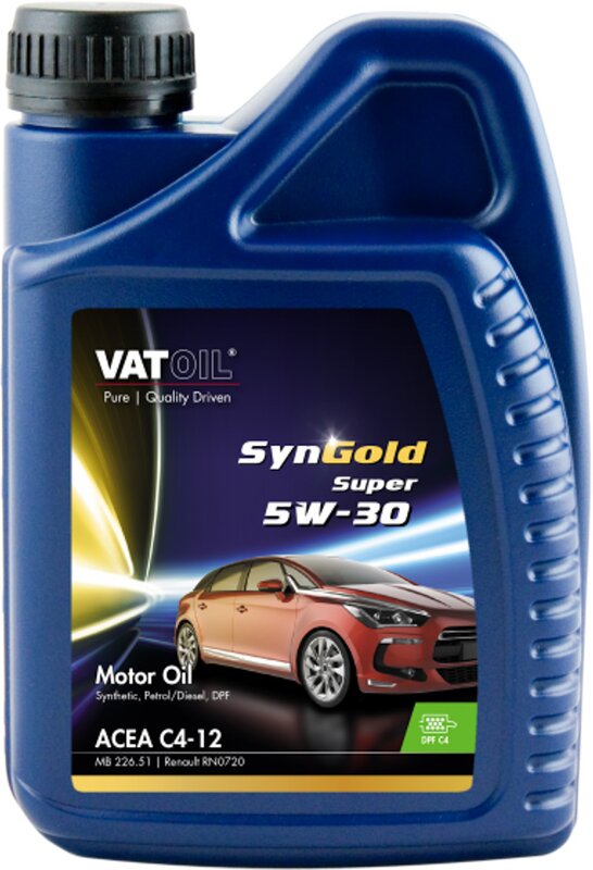 Моторное масло VatOil SynGold Super 5W-30, 1 л - Фото 1 Моторное масло VatOil SynGold Super 5W-30, 1 л - Фото 1